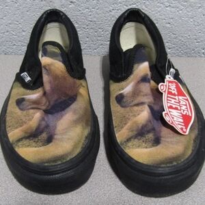 Vans Customs One of a Kind Dog Graphic Slip-on Sneakers Wmn's Size 7.5 NWT